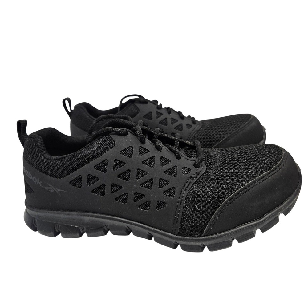 Reebok Sublite Cushion Work Slip Resistant Black Shoes Women's Size 8.5 Wide New